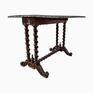 Folding Center Table in Walnut, 1890s