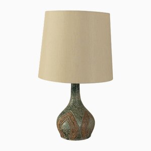 Table Lamp with Decorated Ceramic Base, 1970s