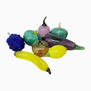 Art Glass Fruits by Gunnel Sahlin for Kosta Boda, 1990s, Set of 8