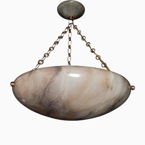 Hängelampe aus Alabaster, 1930er