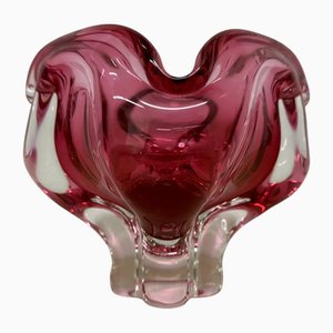 Mid-Century Modern Murano Pink Glass Bowl, 1970s