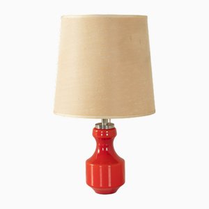 Lámpara de mesa con base de vidrio, años 70