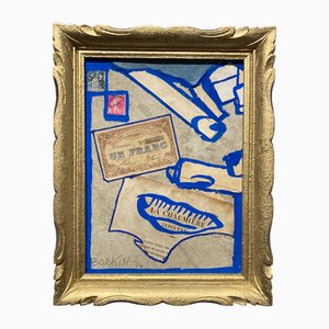 Borkin, L'Armée du Salut, Collage et Acrylique, 1974, Encadré