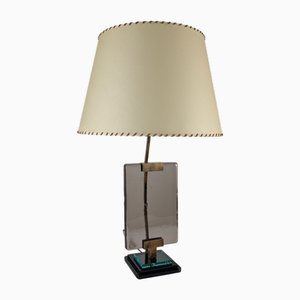 Lampe aus Glas und Messing zugeschrieben Pietro Chiesa für Fontana Arte