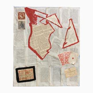 Borkin, Télémaque, Collage & Acryl auf Leinwand, 1985