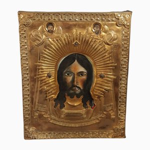 Vladimir, Icon of Jesus, Oil on Riza Board, 19th Century