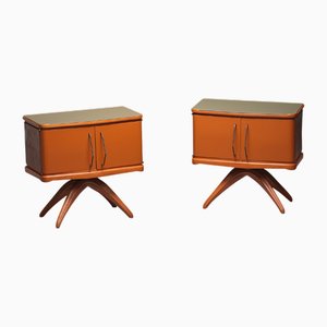 Italienische Vintage Nachttische, 1950er, 2er Set