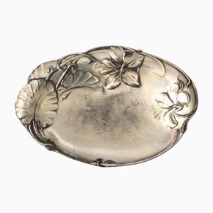 Versilbertes Jugendstil Schmucktablett von Christofle, 1890er
