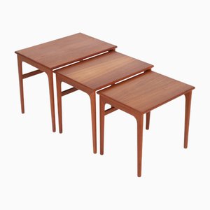Danish Teak Nesting Tables, 1960s, Set of 3
