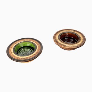 Scodelle Mid-Century Studio in ceramica di Brigitte Andrzejak, Danimarca, anni '60, set di 2