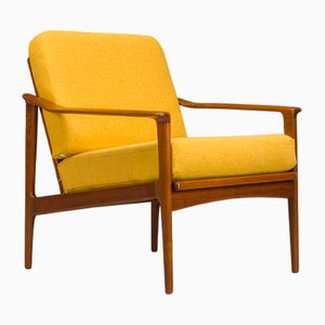 Mid-Century Danish Lounge Chair in Teak attributed to Ib Kofod-Larsen, 1960s
