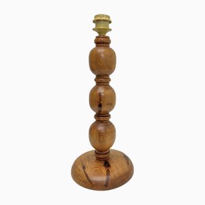 Table Lamp Pine Wood with Spheres, 1970s