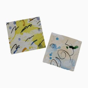 Paolo Patelli, Compositions, Oeuvres Techniques Mixtes sur Papier, Set de 2