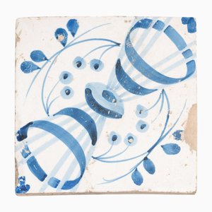 Traditional Decorative Modernist Ceramic Spanish Tile, 1940s