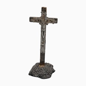 Metal Christ in the Cross Memorabilia Figure, 1950s