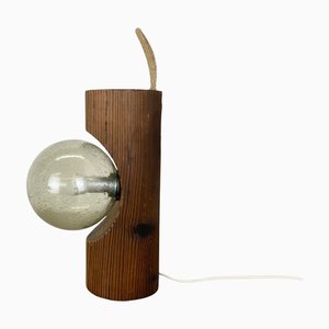 Große organische skulpturale Tischlampe aus Kiefernholz zugeschrieben von Temde Lights, Deutschland, 1970er