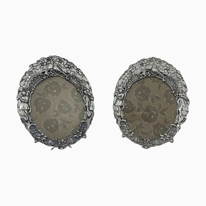Dutch Silver Photo Frames by Gebr. Niekerk, B. Dijkstra, Groningen, 1915, Set of 2