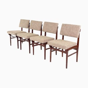 Vintage Teak Dining Room Chairs by Louis Van Teeffelen for Wébé, 1960s, Set of 4
