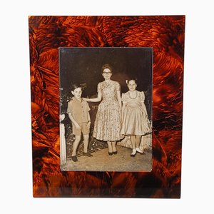 Large Picture Frame in Tortoiseshell Effect Acrylic Glass, Italy, 1970s