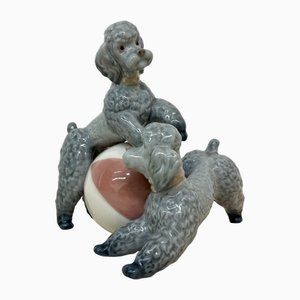 Spain Porcelain Poodle Sculpture, Spain, 1970s
