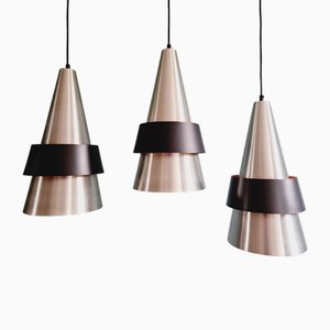 Sospensioni Corona di Jo Hammerborg per Fog & Mørup, Scandinavia, anni '60, set di 3