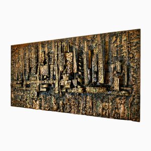 Abstract Copper Wall Plaque by Jaques Kruger, 1972