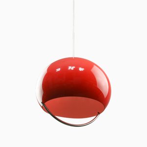 Italian Space Age Red Jolly Pendant Lamp from Guzzini