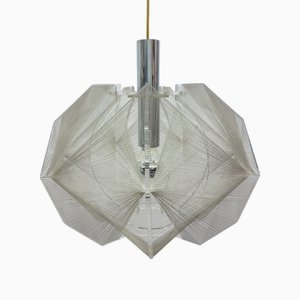 Clear Wire Hanging Lamp by Paul Secon for Sompex, Germany, 1970s
