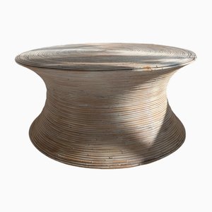 Mid-Century American Pencil-Reed Cane Coffee Table, 1970s
