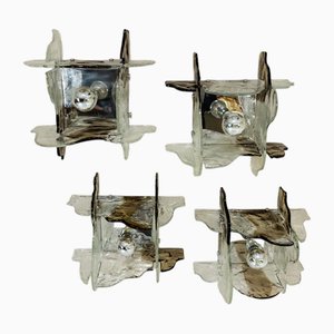 LP 263 Wall Lights by Carlo Nason for Mazzega, Italy, 1970s, Set of 4