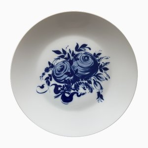 Wall Plate with Roses by Björn Wiinblad for Rosenthal Studio Linie, Germany, 1975