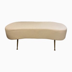Italian White Kidney Ottoman