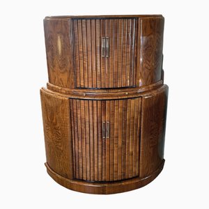Halbmondförmiger Art Deco Barschrank