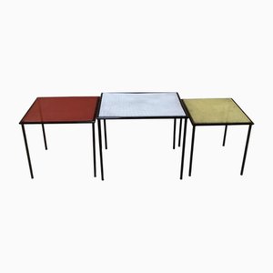 Nesting Table by Mathieu Mategot for Artimeta, 1950, Set of 3