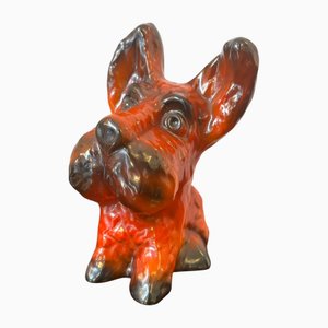 Art Deco Hundeterrier aus Keramik von Ditmar Urbach, 1920er