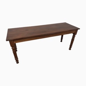 Large Walnut Bistro Table, 1930s