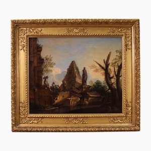 Capriccio with Classical Ruins and Figures, 1730, Oil on Canvas
