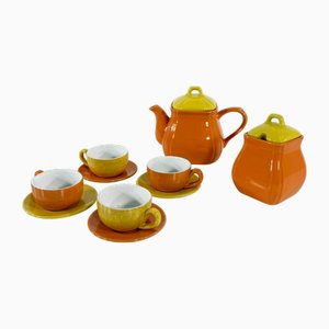 Juego de té de cerámica para Naj Oleari, años 80. Juego de 10