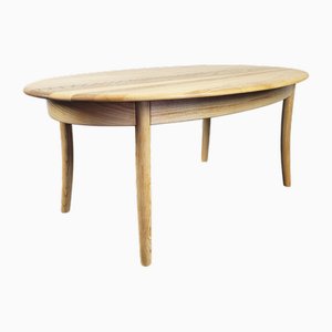 Table Basse Ovale attribuée à Ercol, 1990s