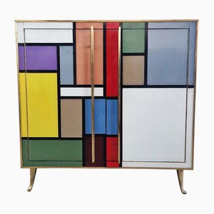 Sideboard with 2 Glass Doors, 1980s