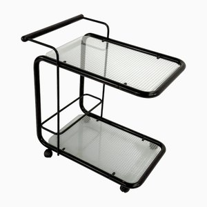 Vintage Serving Trolley with Quaderna Pattern, 1980s