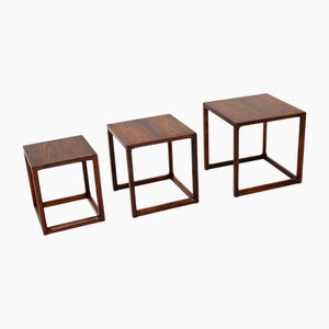 Vintage Danish Nesting Tables attributed to Aksel Kjersgaard, 1960, Set of 3