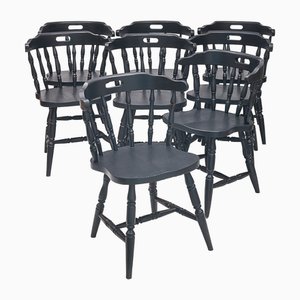 Cabriolet Bistro Chairs, 1920s, Set of 8