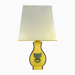 Lampada da tavolo in ceramica nello stile di Ugo Zaccagnini, anni '60