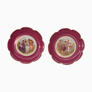 Limoges Porcelain Plates, 1950s, Set of 2