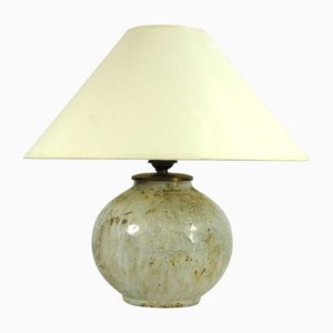 Tischlampe aus glasierter Keramik von Edgar Aubry, Belgien, 1930er