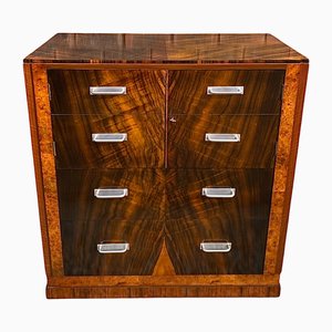 American Art Deco Black Walnut Chest of Drawers, 1930s