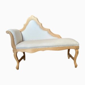 Italian Artisanal Little White Sofa in Natural Wood by Simoeng