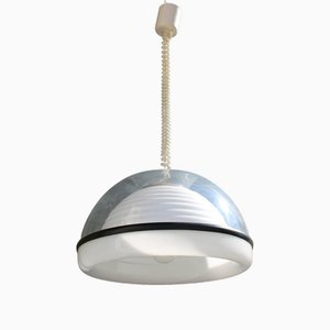 Pop Art Pendant with Corrugated Plastic Shade from Molin, Italy, 1970s