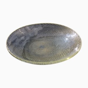 Plato cóncavo grande en forma de polvo de oro de Seguso Vetri d'Arte, años 50